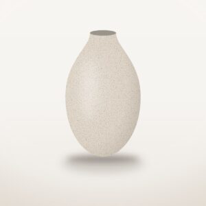 Speckled stoneware vase in oatmeal glaze